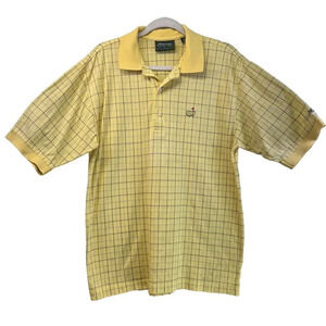Masters Collections S Mens Yellow/Blue Strips 60's Two-PlyMercerized Polo Shirt